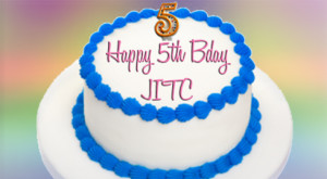 Blank birthday cake